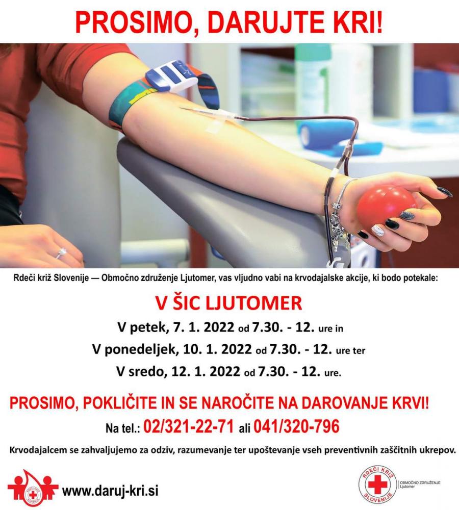 Krvodajalska akcija v Ljutomeru
