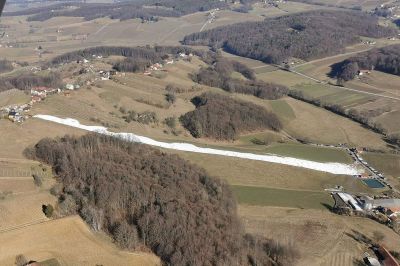 Smučišče Globoki klanec iz zraka