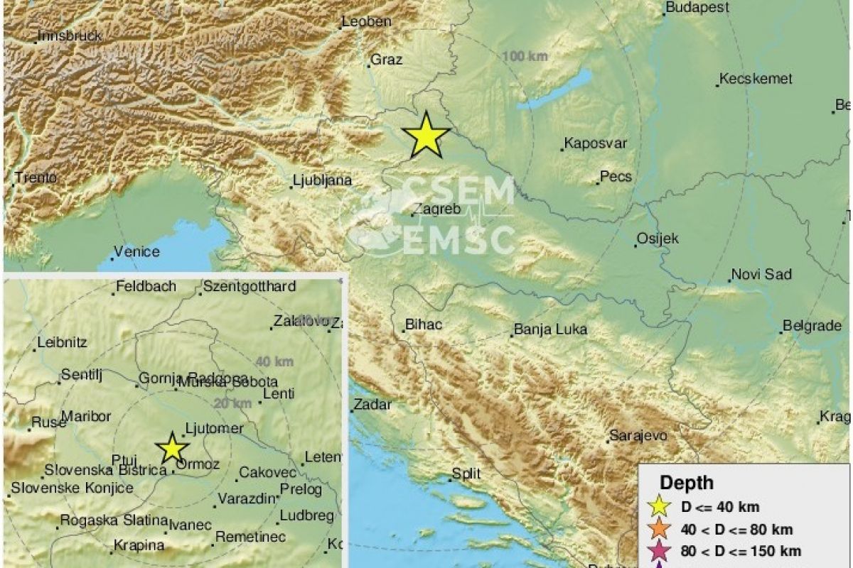 Potres je bil v okolici Ljutomera Potres je bil v okolici Ljutomera