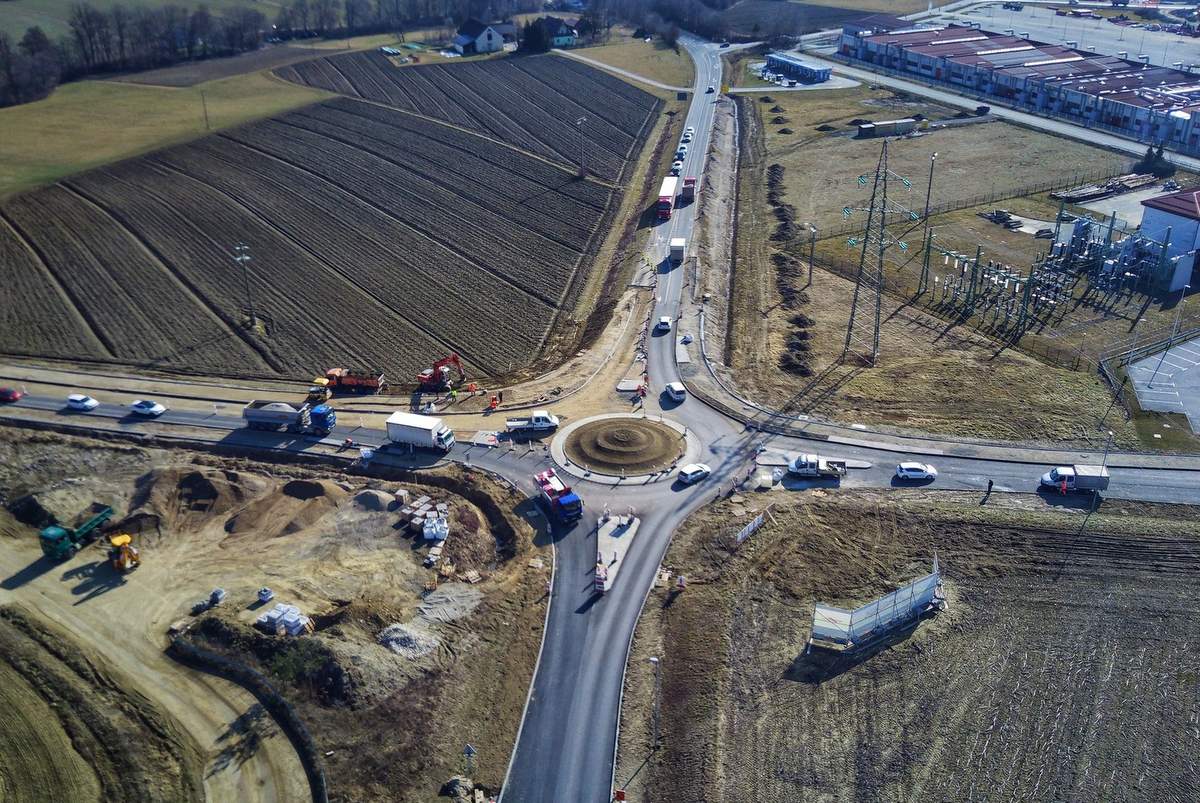 Gradnja krožišča Gradnja krožišča