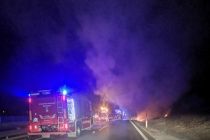 Požar vozila na avtocesti