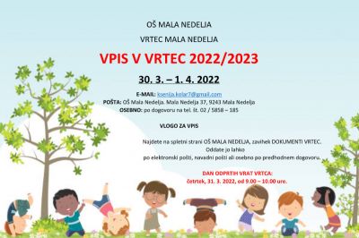 Vpis v vrtec