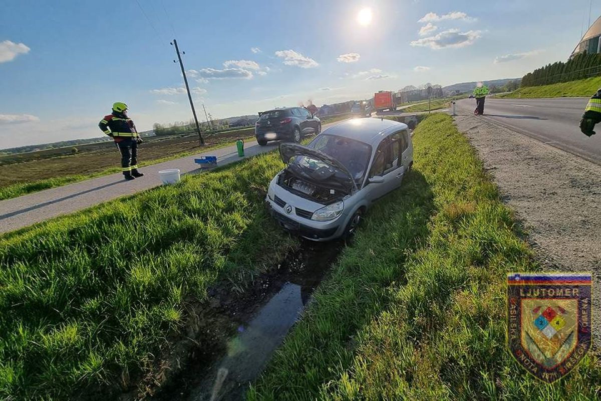 Prometna nesreča, foto: PGD Ljutomer