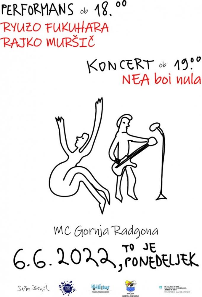 Performans: Rajko Muršič + Ryuzo Fukuhara & koncert NEA boi nula