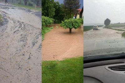Poplavljena cesta v Sovjaku