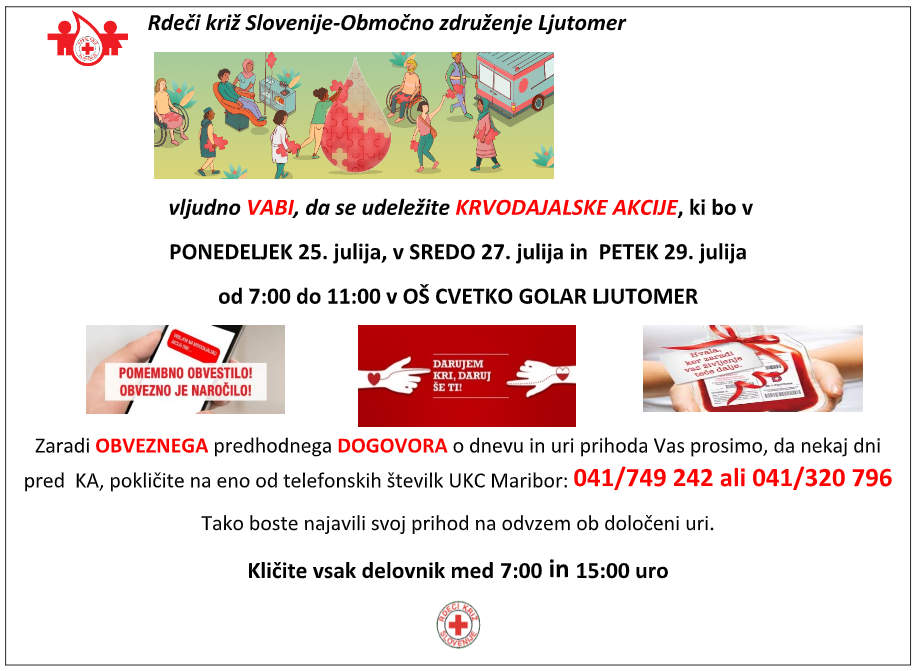 Krvodajalska akcija v Ljutomeru