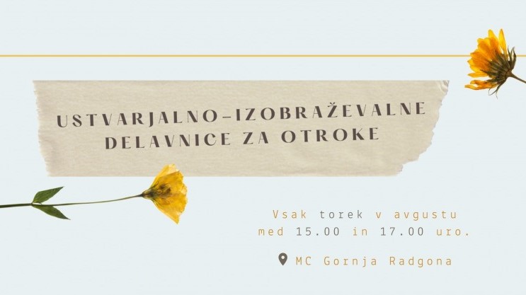 Ustvarjalno-izobraževalne delavnice za otroke