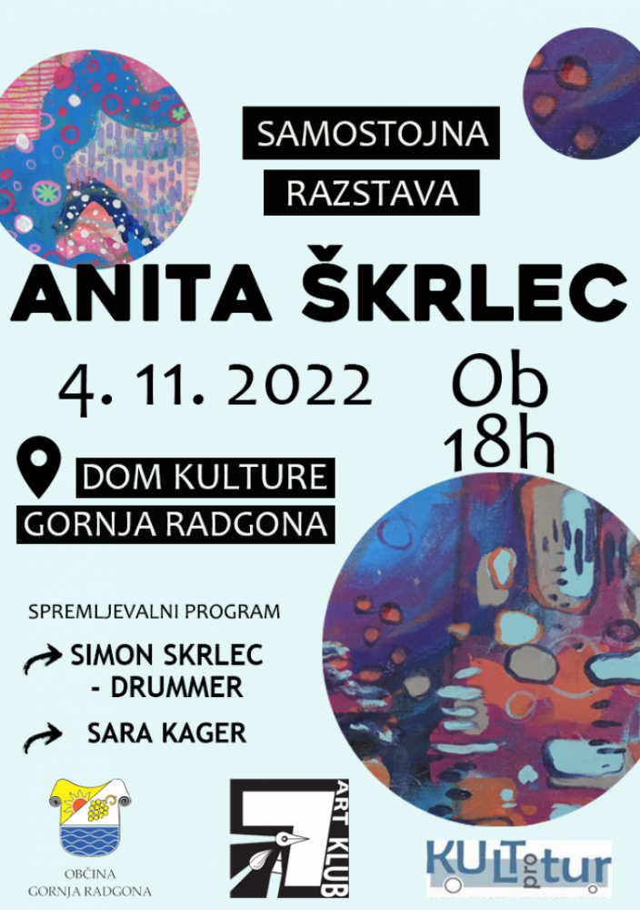 Odprtje samostojne razstave Anite Škrlec