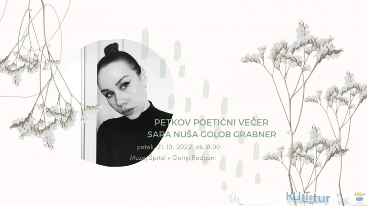 Petkov poetični večer: Sara Nuša Golob Grabner