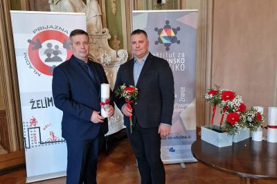 V imenu Občine Ljutomer sta certifikat prevzela podžupana Janko Špindler in Boris Filipič