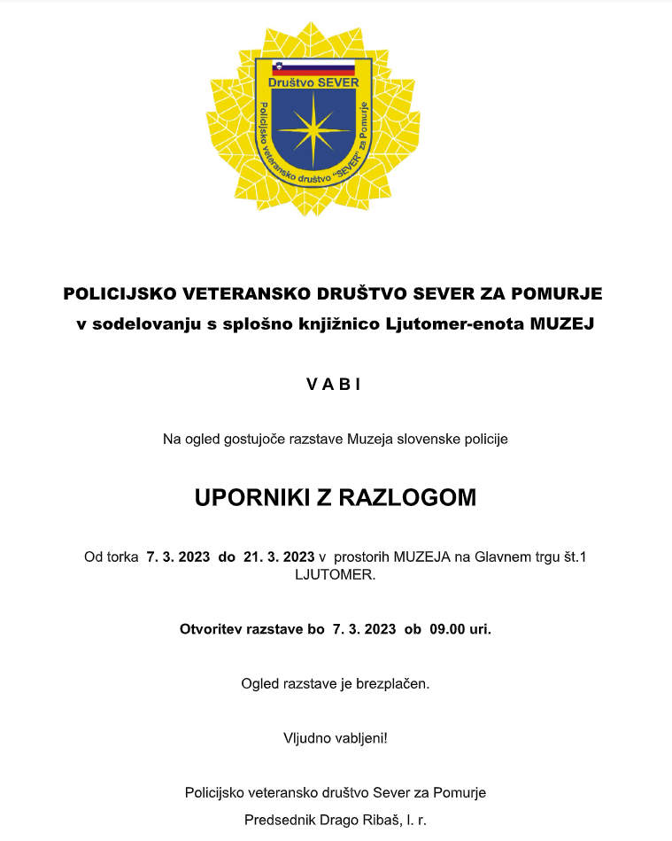 Otvoritev razstave UPORNIKI Z RAZLOGOM