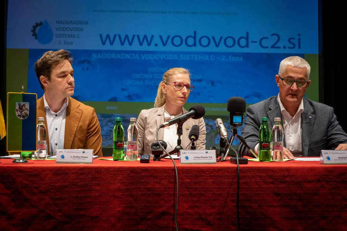 Tiskovna konferenca o poteku nadgradnje vodovoda sistema C