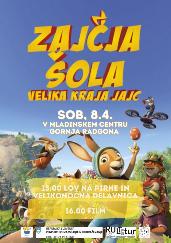 Lov na pirhe, velikonočna delavnica in film Zajčja šola