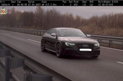 Največja izmerjena hitrost je bila 168 km/h