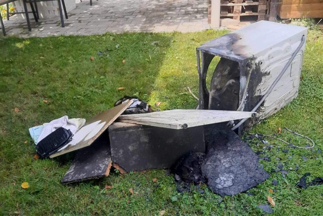 Pralni stroj je uničen, foto: PGD Ivanjkovci