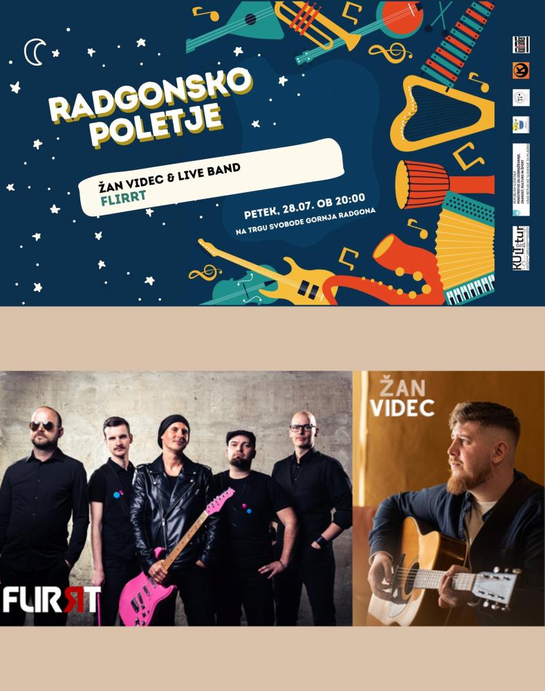 RADGONSKO POLETJE: FLIRRT + ŽAN VIDEC & LIVE BAND