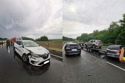 Prometni nesreči na avtocesti, foto: PGD Ljutomer