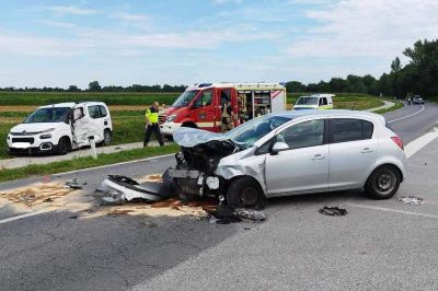 Prometna nesreča, foto: PGD Murska Sobota
