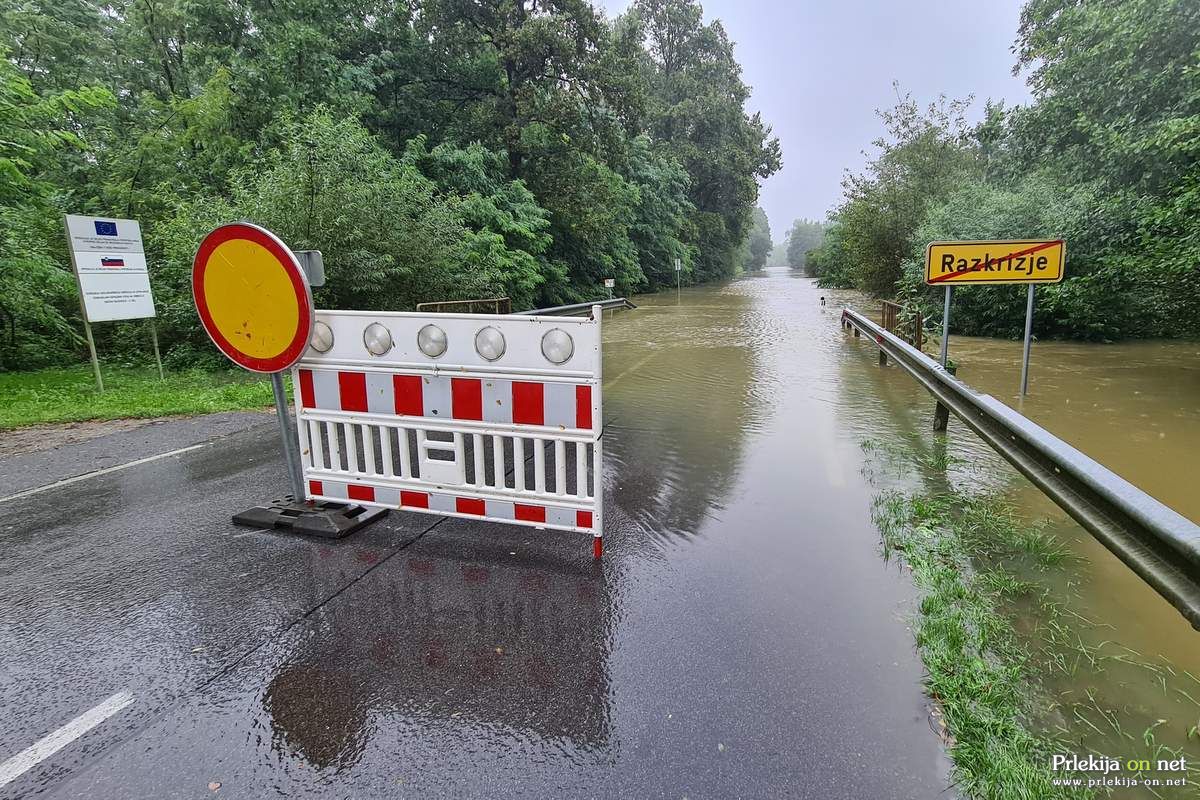 Cesta Razkrižje - Črenšovci še je vedno zaprta