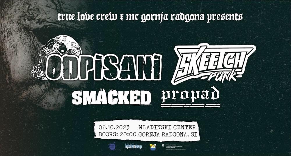 KONCERT: ODPISANI + SKEETCH (GER) + SMACKED + PROPAD