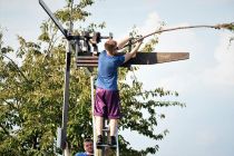 Postavljanje klopotca v Sakušaku