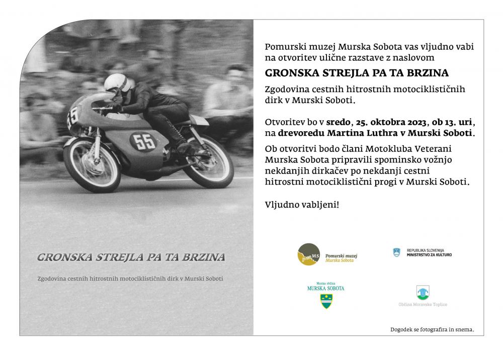 Odprtje ulične razstave Gronska strejla pa ta brzina