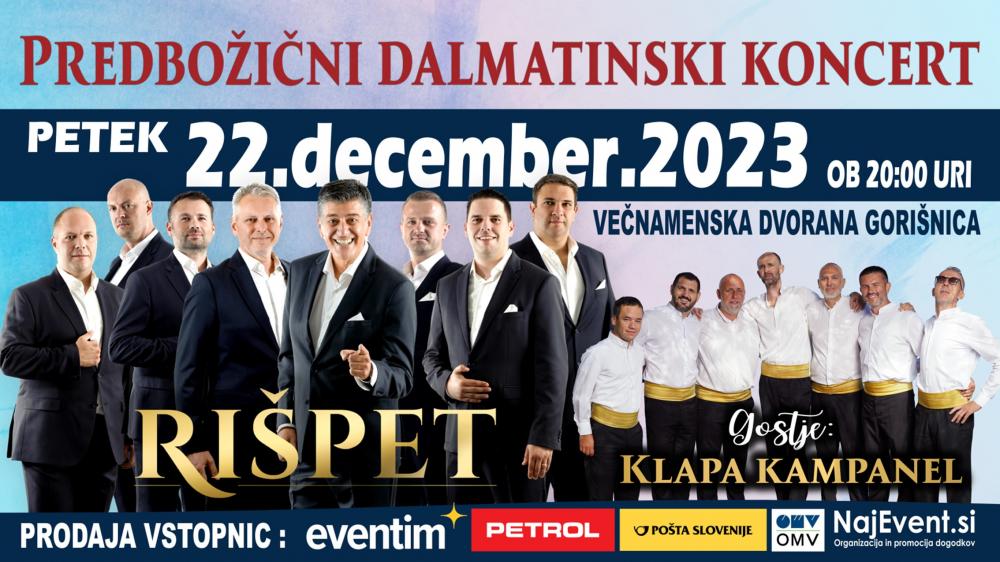 PREDBOŽIČNI DALMATINSKI KONCERT Z KLAPO RIŠPET IN KLAPA KAMPANEL / GORIŠNICA