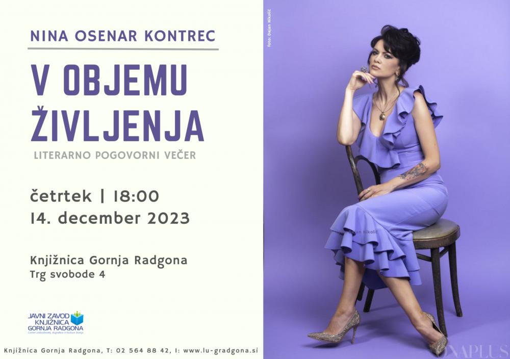 LITERARNO POGOVORNI VEČER Z NINO OSENAR KONTREC