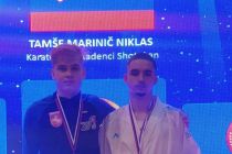 Alen in Niklas na mednarodnem karate turnirju