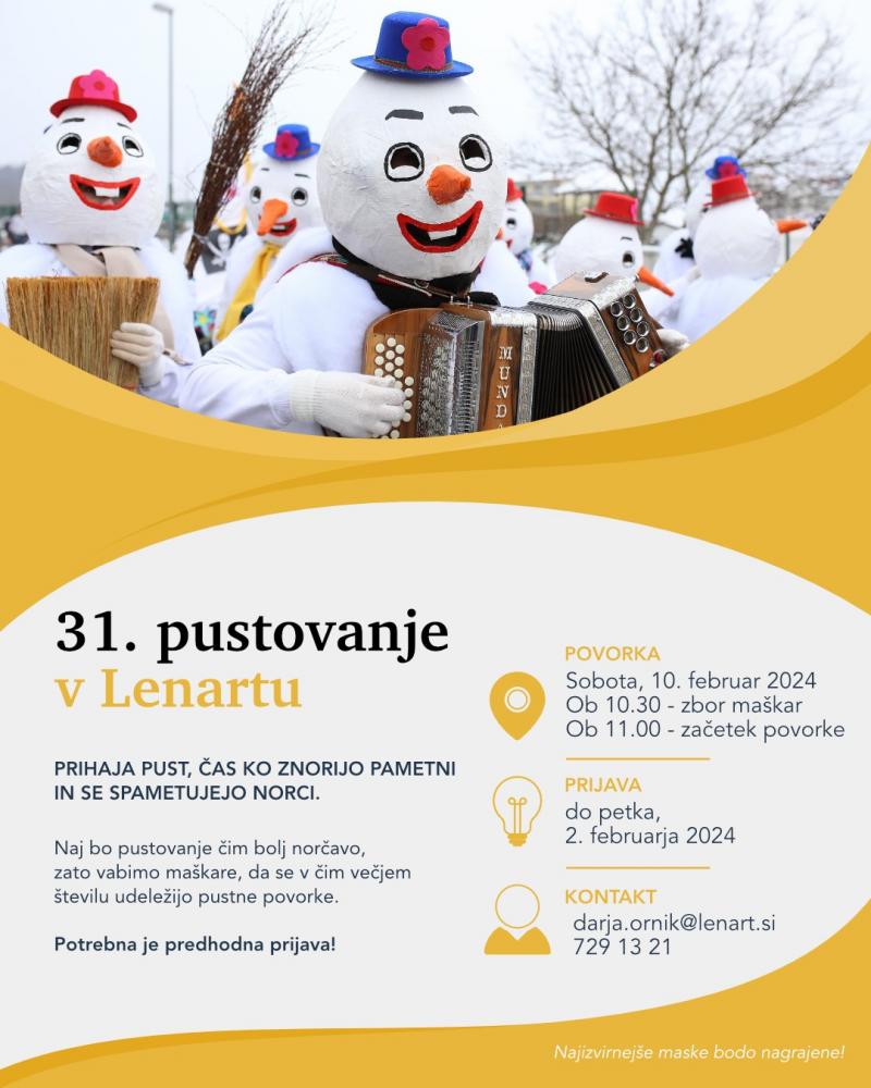 31. PUSTOVANJE V LENARTU