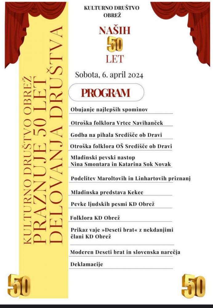 Kulturno društvo Obrež - 50 let