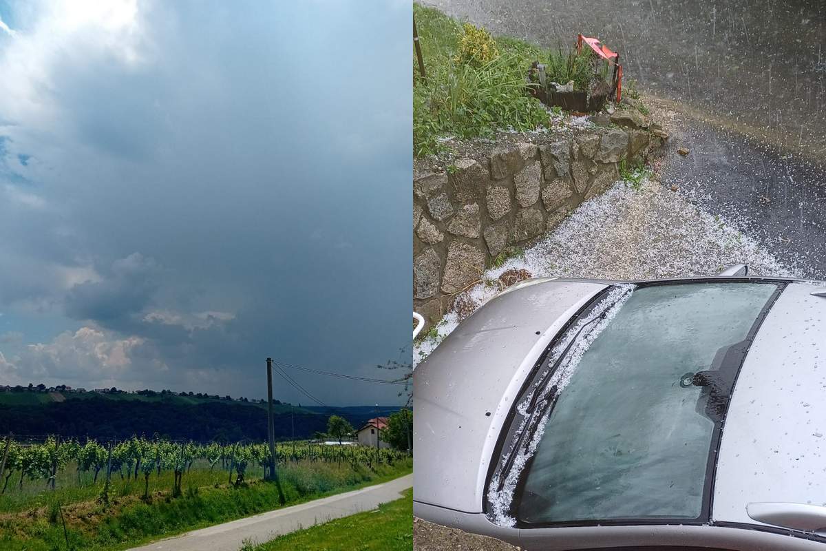 Ponekod je padala toča Ponekod je padala toča