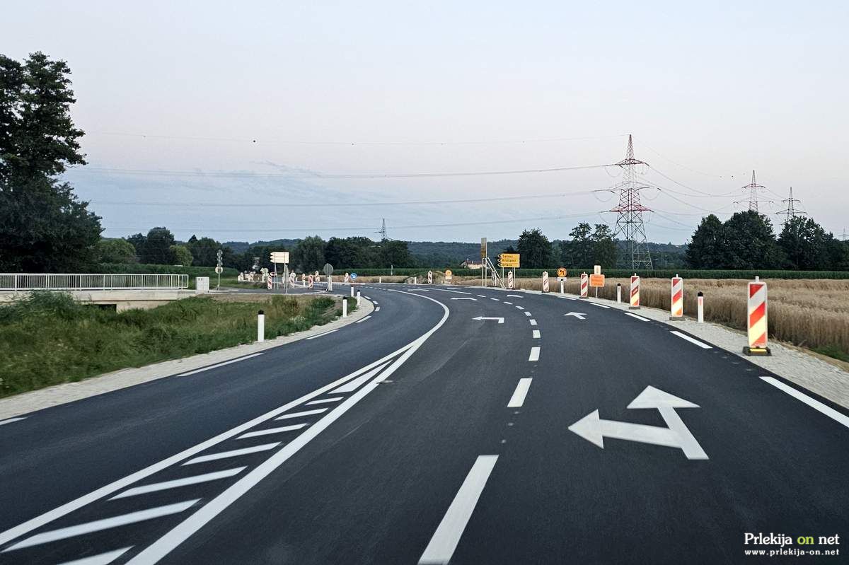 Gradnja križišča in mostu v Šalincih
