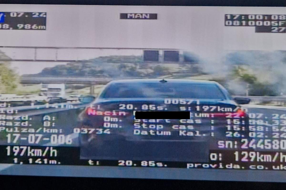 24-letnik je vozil s hitrostjo 197 km/h
