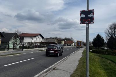 Merilnik varnostne razdalje v Borovcih, foto: AVP