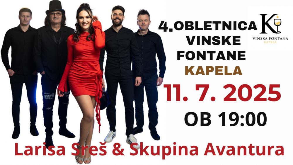 4. Obletnica Vinske fontane Kapela z Lariso Sreš & Skupina Avantura