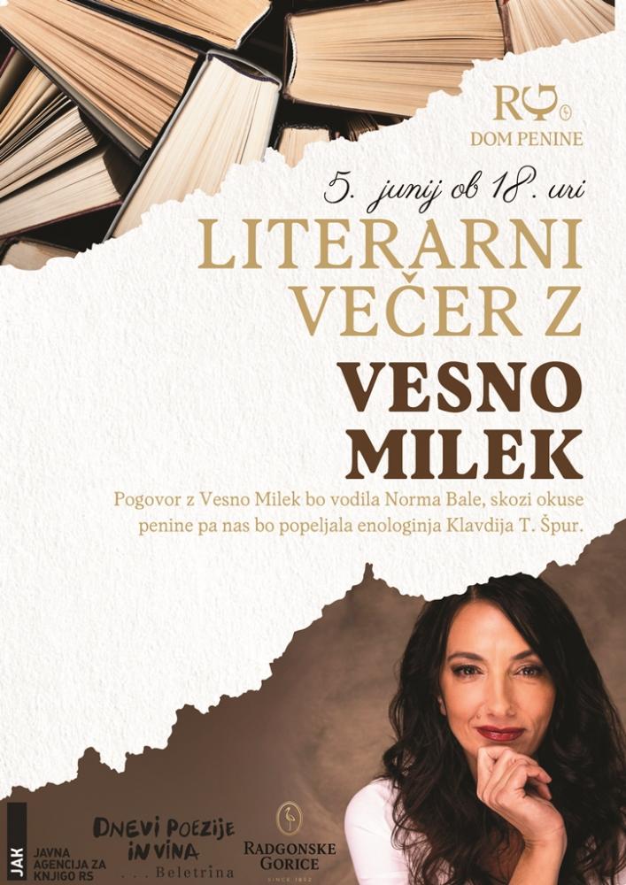 Literarni večer z Vesno Milek