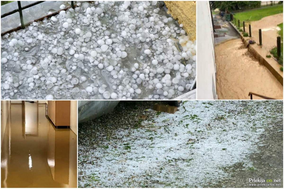 Toča v Ljutomeru in poplave v Cezanjevcih
