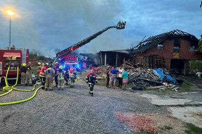 Požar na kmetiji Bračko foto: PGD Gornja Radgona
