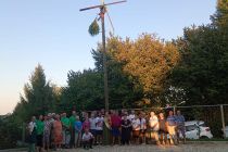 Postavljanje klopotca Društva vinogradnikov Mala Nedelja