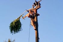 Postavljanje klopotca Društva vinogradnikov Mala Nedelja