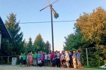 Postavljanje klopotca Društva vinogradnikov Mala Nedelja