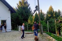 Postavljanje klopotca Društva vinogradnikov Mala Nedelja