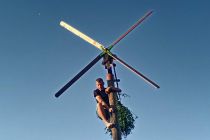 Postavljanje klopotca Društva vinogradnikov Mala Nedelja