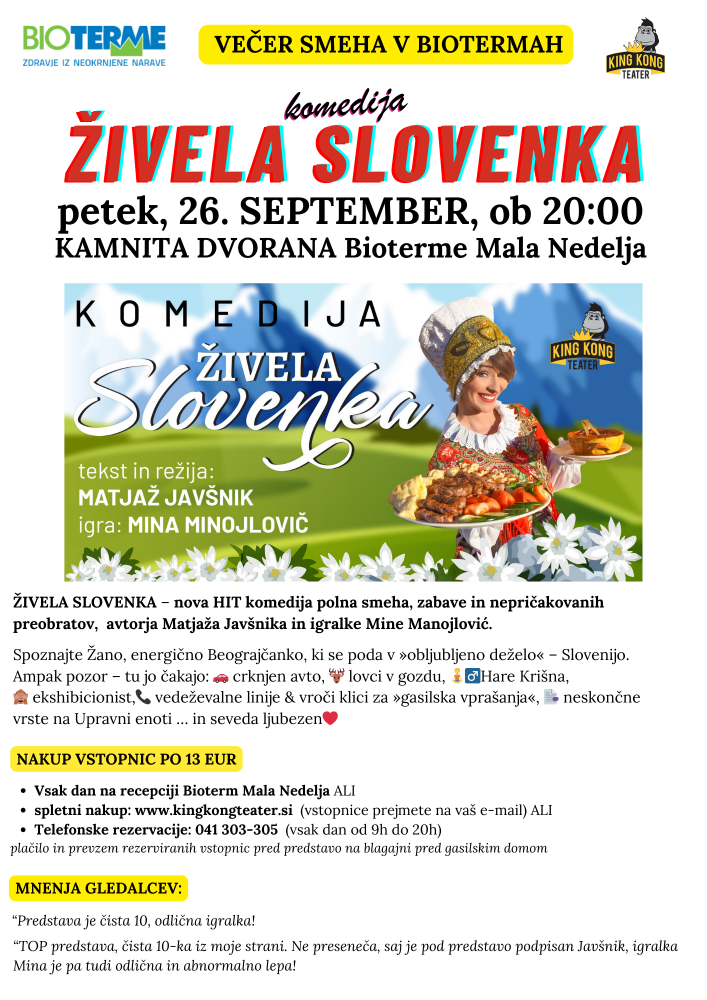 KOMEDIJA ŽIVELA SLOVENKA