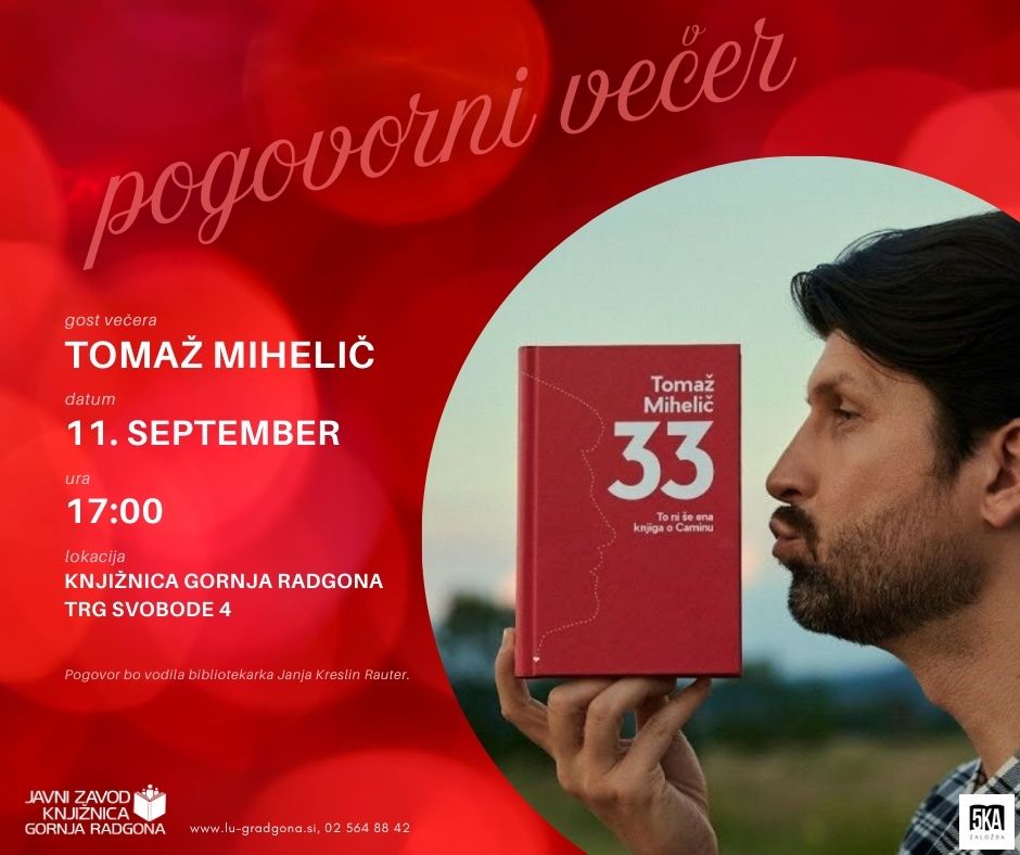 POGOVORNI VEČER S TOMAŽEM MIHELIČEM