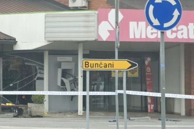 Razstreljen bankomat v Veržeju