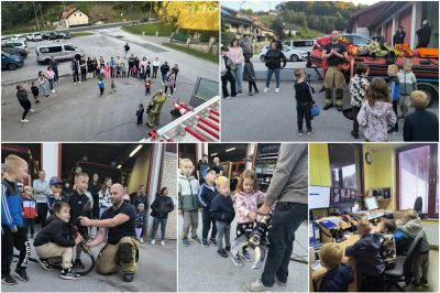 Otroci iz vrtca pri gasilcih