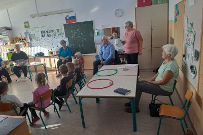 Srečanje otrok vrtca Grozdek Kapela in Društva diabetikov Gornja Radgona