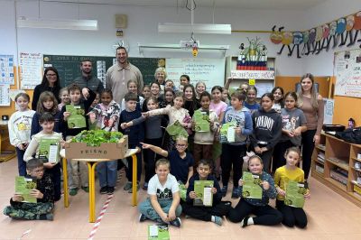 Atlet Kristjan Čeh in Panvita na obisku v šolah